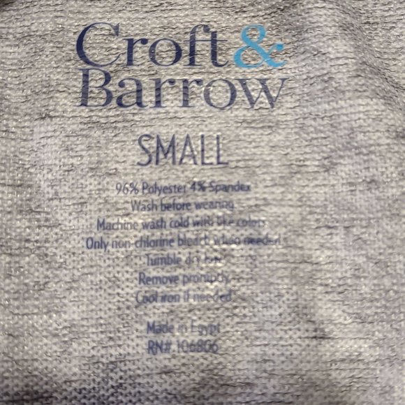 NWT Croft & Barrow® 3/4 Sleeve Cowlneck Top Gray Black Floral Women's Small NEW - Picture 8 of 10